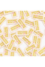 Sarah Hearts Stitched with Love - Woven Label Tags, Set of 8
