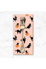 PD's Rifle Paper Co Collection Halloween, Black Cat in Blush, Dinner Napkin