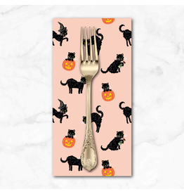 PD's Rifle Paper Co Collection Halloween, Black Cat in Blush, Dinner Napkin