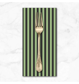 PD's Rifle Paper Co Collection Halloween, Cabana Stripe in Green, Dinner Napkin