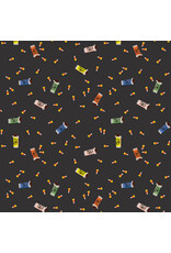 Rifle Paper Co. Halloween, Trick or Treat in Black, Fabric Half-Yards