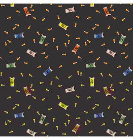 Rifle Paper Co. Halloween, Trick or Treat in Black, Fabric Half-Yards
