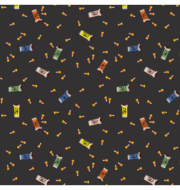 Rifle Paper Co. ON SALE-5 YARD CUT - Halloween, Trick or Treat in Black