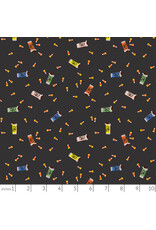 Rifle Paper Co. Halloween, Trick or Treat in Black, Fabric Half-Yards