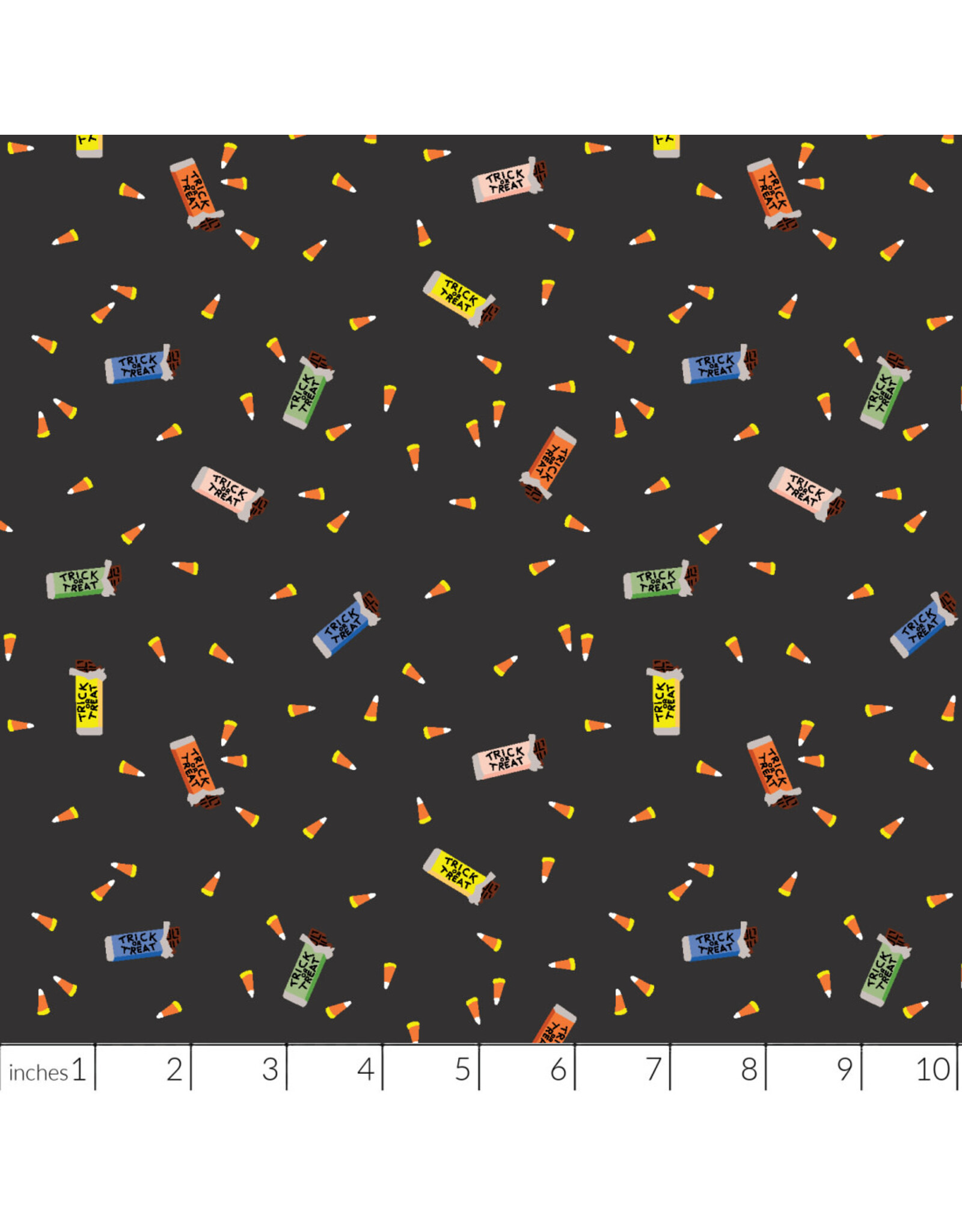 Rifle Paper Co. Halloween, Trick or Treat in Black, Fabric Half-Yards