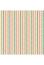 Rifle Paper Co. Holiday Classics III, Ribbon Stripe in Cream with Metallic, Fabric Half-Yards