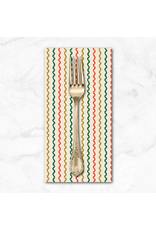 Christmas Collection Holiday Classics III, Ribbon Stripe in Cream, Dinner Napkin