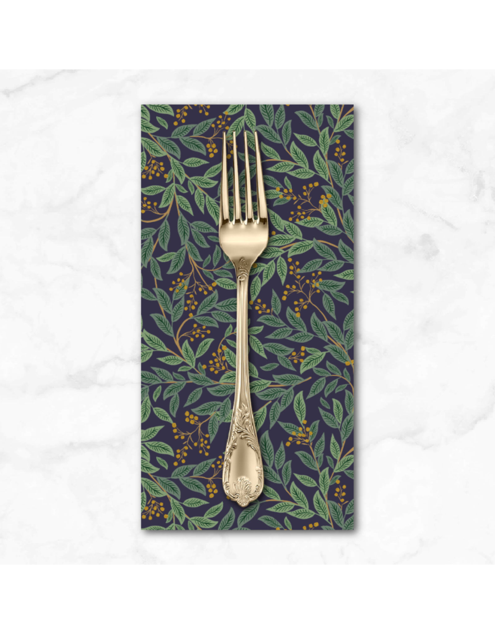 Christmas Collection Holiday Classics III, Willowberry in Navy, Dinner Napkin