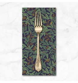 Christmas Collection Holiday Classics III, Willowberry in Navy, Dinner Napkin