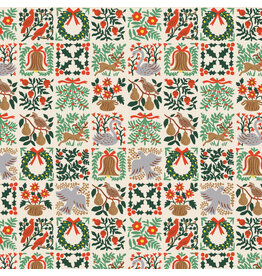 Rifle Paper Co. Holiday Classics III, Holiday Tapestry in Cream, Fabric Half-Yards