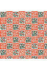 Rifle Paper Co. Holiday Classics III, Yuletide Floral in Red, Fabric Half-Yards