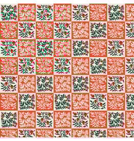 Rifle Paper Co. Holiday Classics III, Yuletide Floral in Red, Fabric Half-Yards