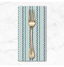 PD's Rifle Paper Co Collection Basics, Ribbon Stripe in Mint, Dinner Napkin