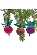 rockflowerpaper Felt Ornament, Beets, Set of 3