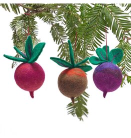 rockflowerpaper Felt Ornament, Beets, Set of 3