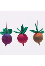 rockflowerpaper Felt Ornament, Beets, Set of 3