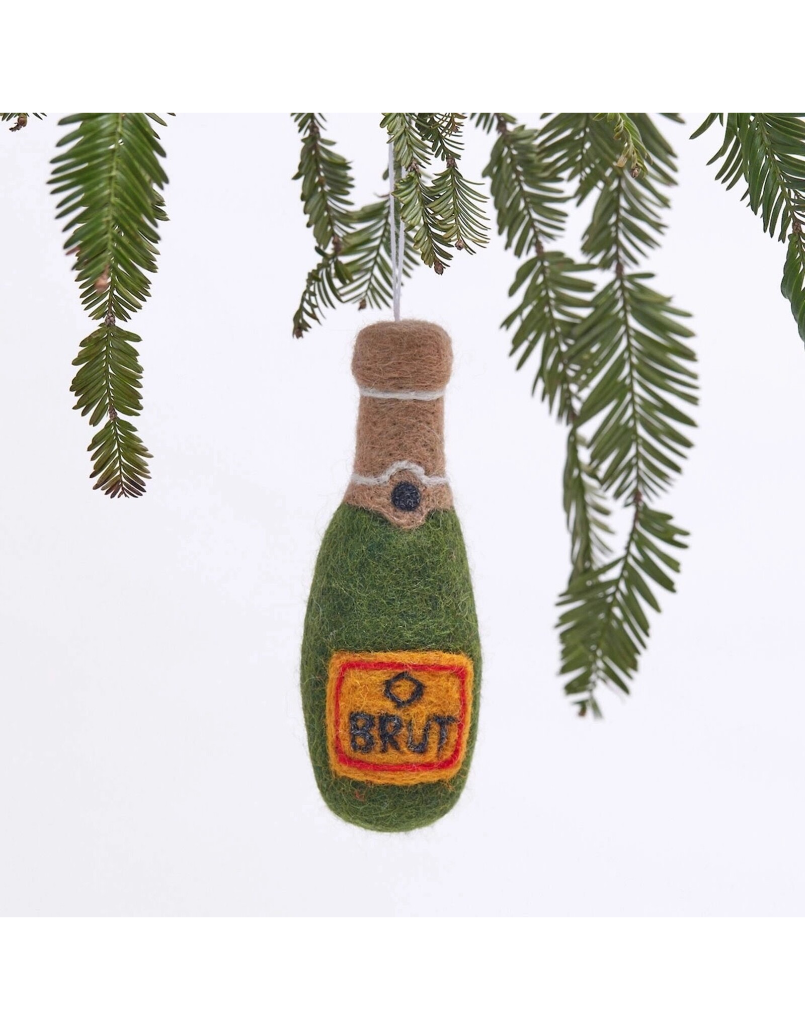 rockflowerpaper Felt Ornament, Brut Champagne