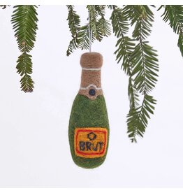 rockflowerpaper Felt Ornament, Brut Champagne