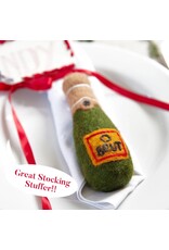 rockflowerpaper Felt Ornament, Brut Champagne