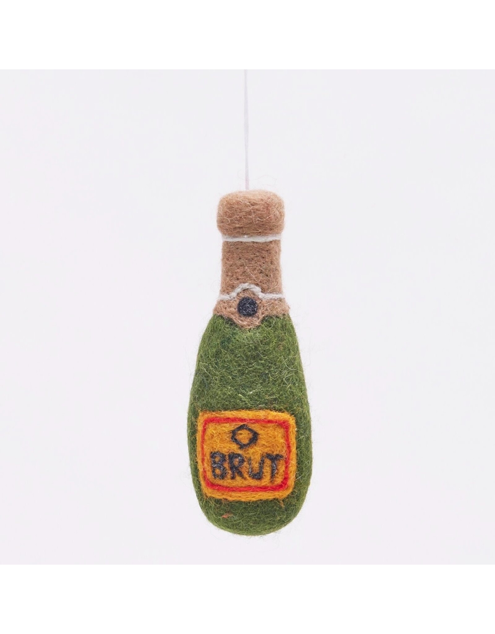rockflowerpaper Felt Ornament, Brut Champagne