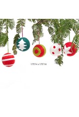 rockflowerpaper Felt Ornament, Christmas Balls, Set of 5