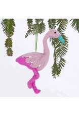 rockflowerpaper Felt Ornament, Flamingo