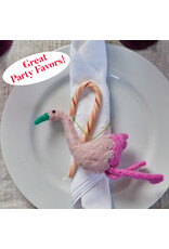 rockflowerpaper Felt Ornament, Flamingo