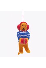 rockflowerpaper Felt Ornament, Gift Giving Bear