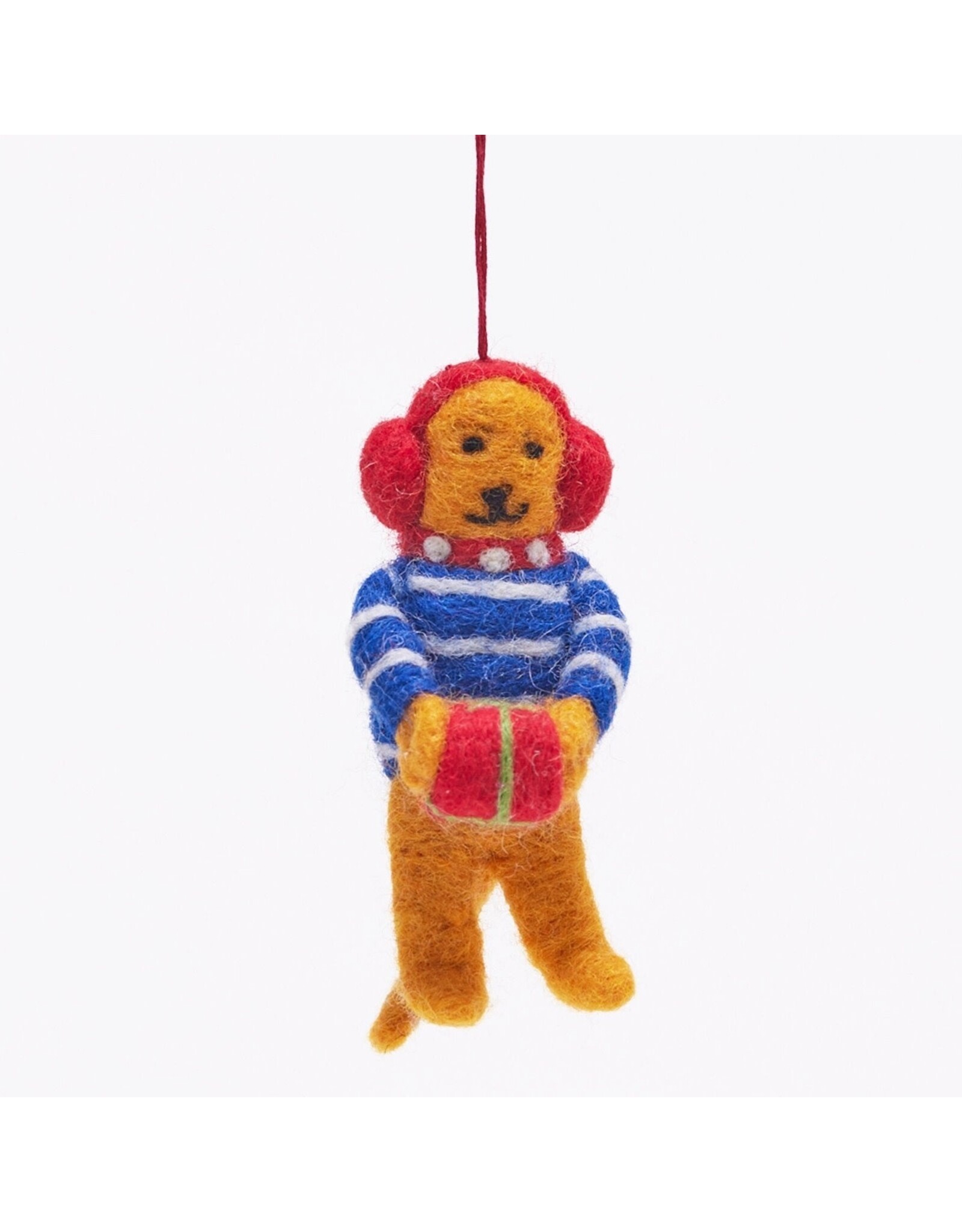 rockflowerpaper Felt Ornament, Gift Giving Bear