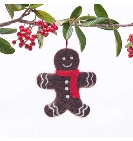 rockflowerpaper Felt Ornament, Gingerbread Man