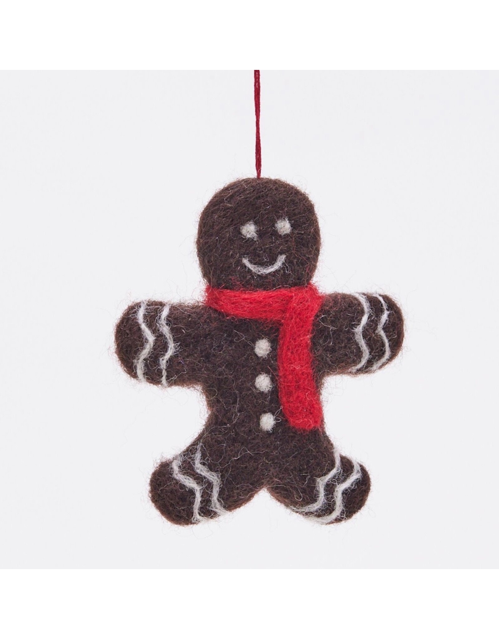 rockflowerpaper Felt Ornament, Gingerbread Man