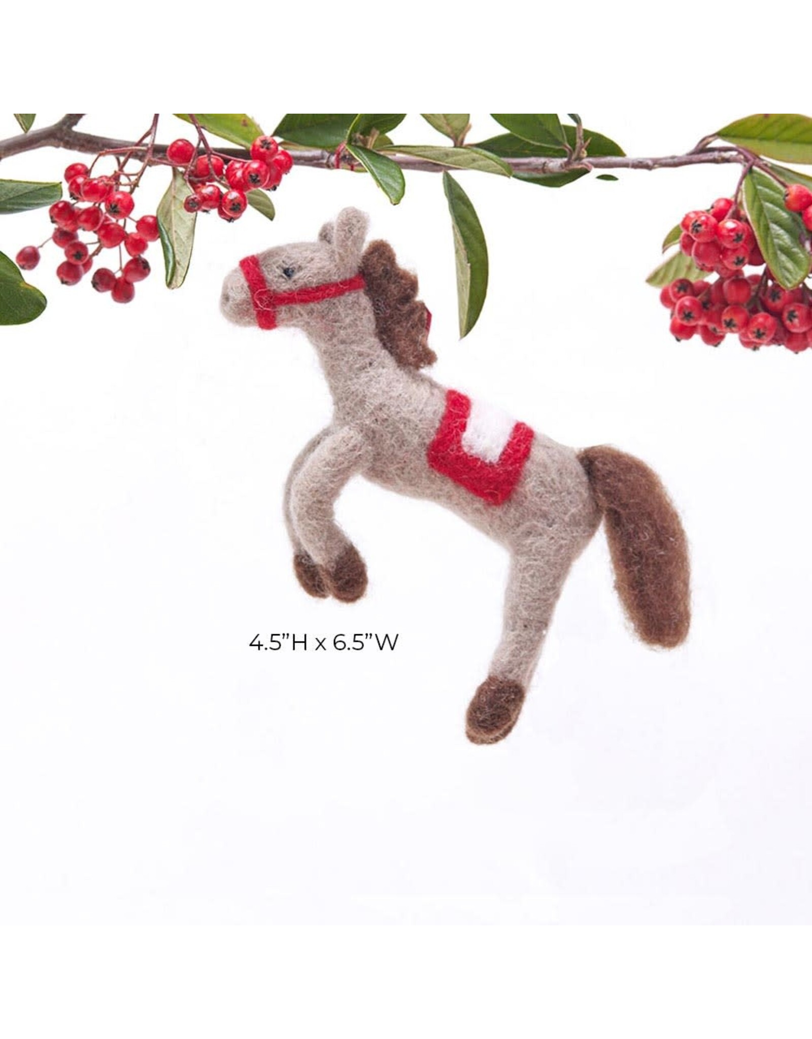 rockflowerpaper Felt Ornament, Horse