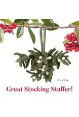 rockflowerpaper Felt Ornament, Mistletoe