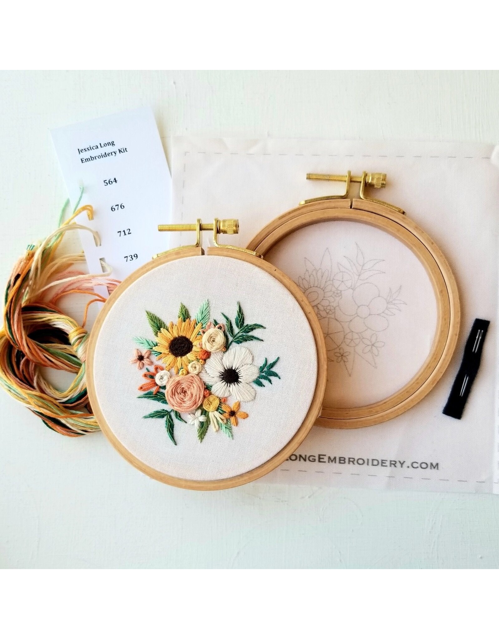 Jessica Long Embroidery Cozy Harvest, Beginner Embroidery Kit