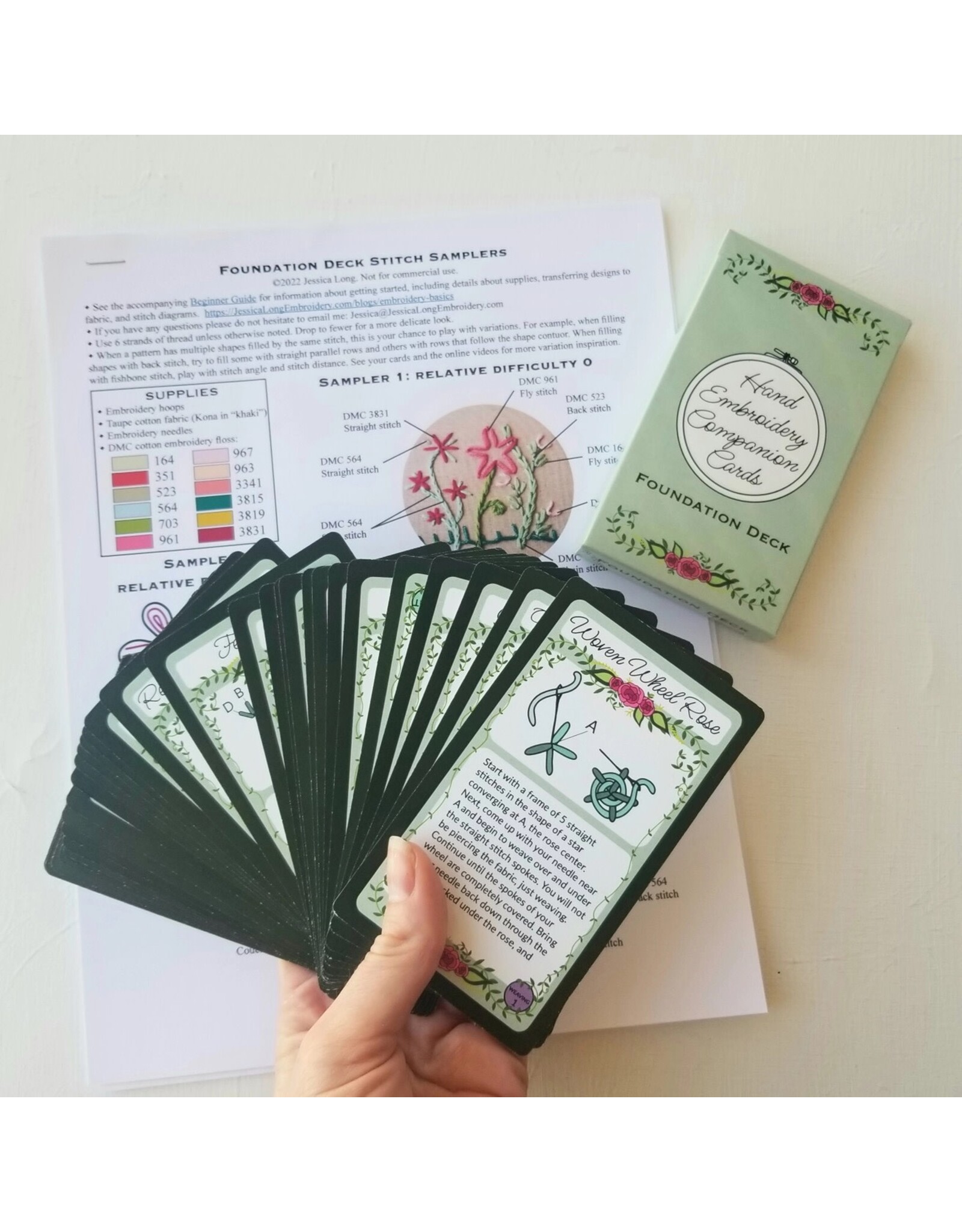 Jessica Long Embroidery ON SALE-Hand Embroidery Companion Cards