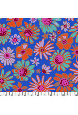 Kaffe Fassett Kaffe Collective, Bloomers in Cobalt, Fabric Half-Yards