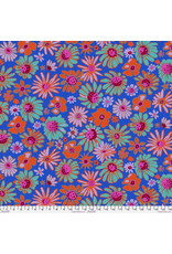 Kaffe Fassett Kaffe Collective, Bloomers in Cobalt, Fabric Half-Yards