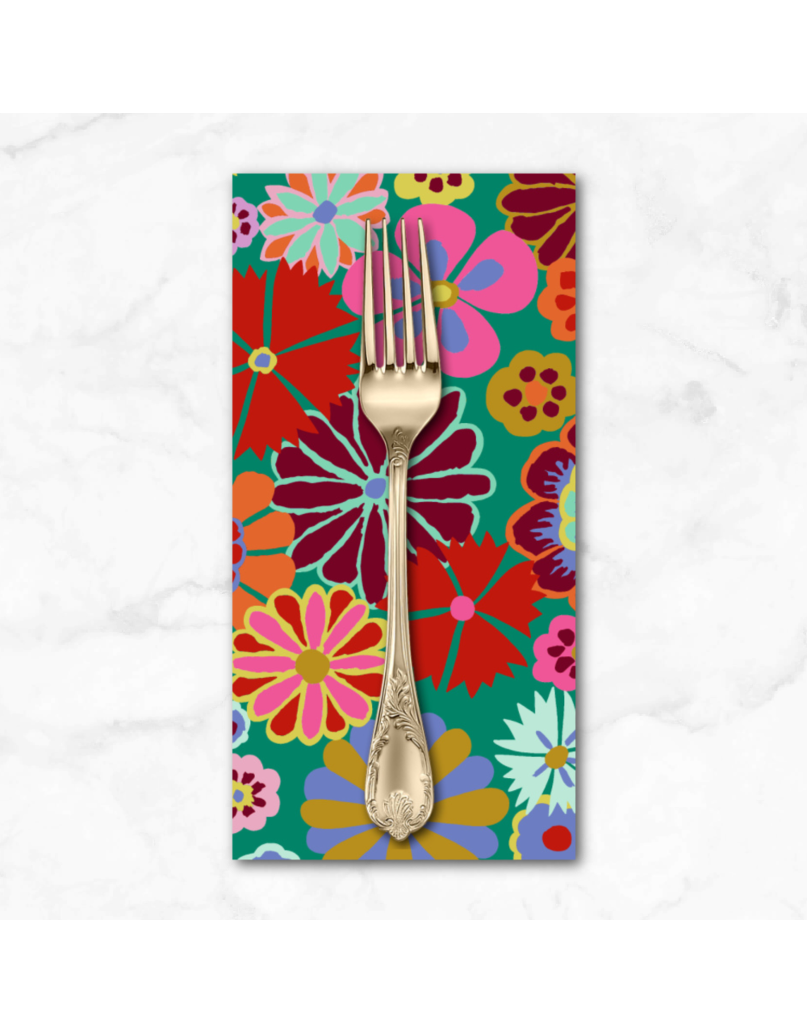PD's Kaffe Fassett Collection Kaffe Collective, Folk Flower in Multi, Dinner Napkin