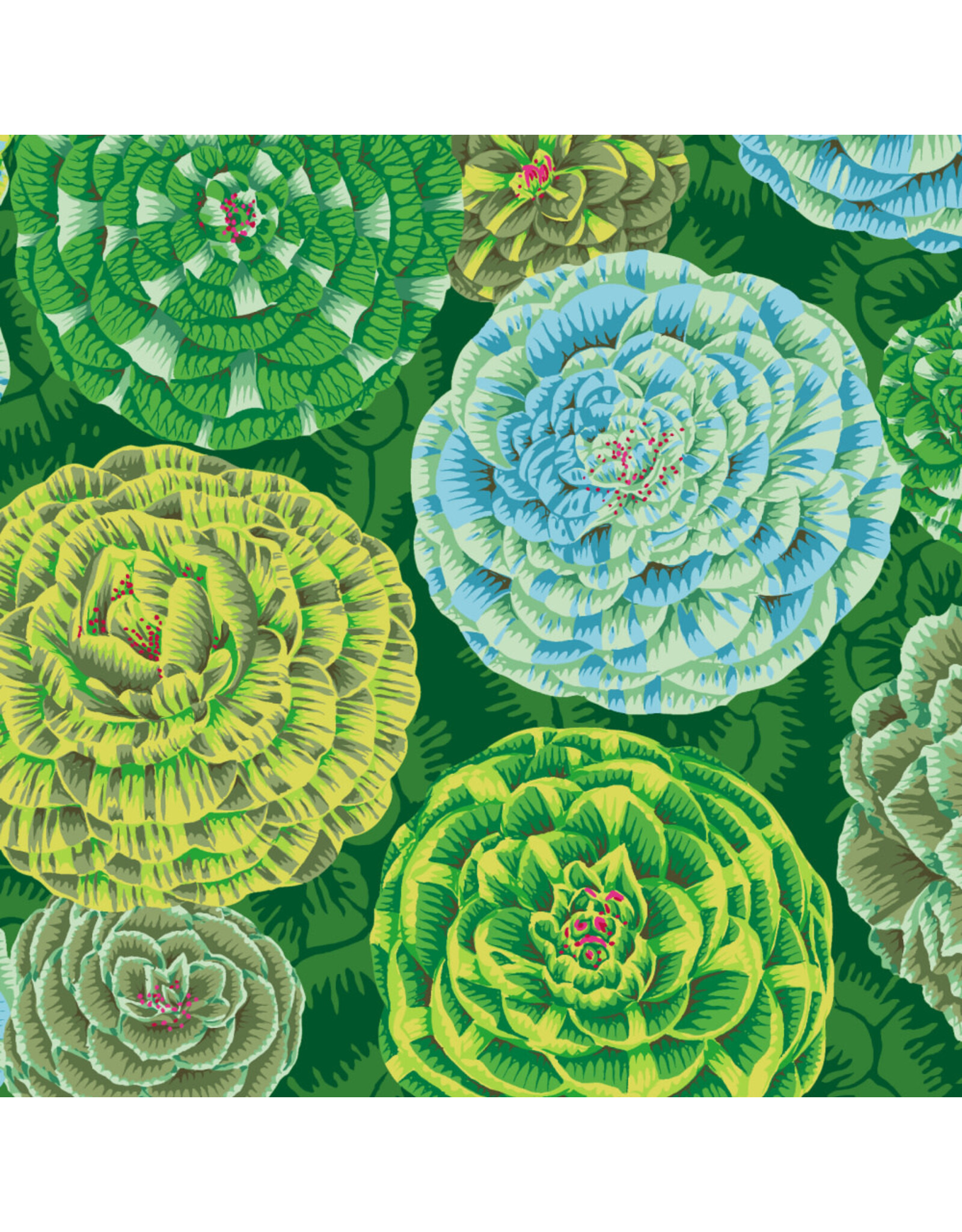 Kaffe Fassett Collective Kaffe Collective, Japonica in Green, Fabric Half-Yards