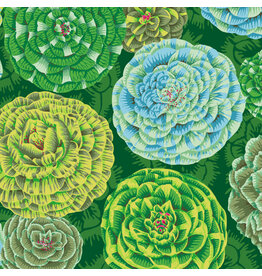 Kaffe Fassett Kaffe Collective, Japonica in Green, Fabric Half-Yards