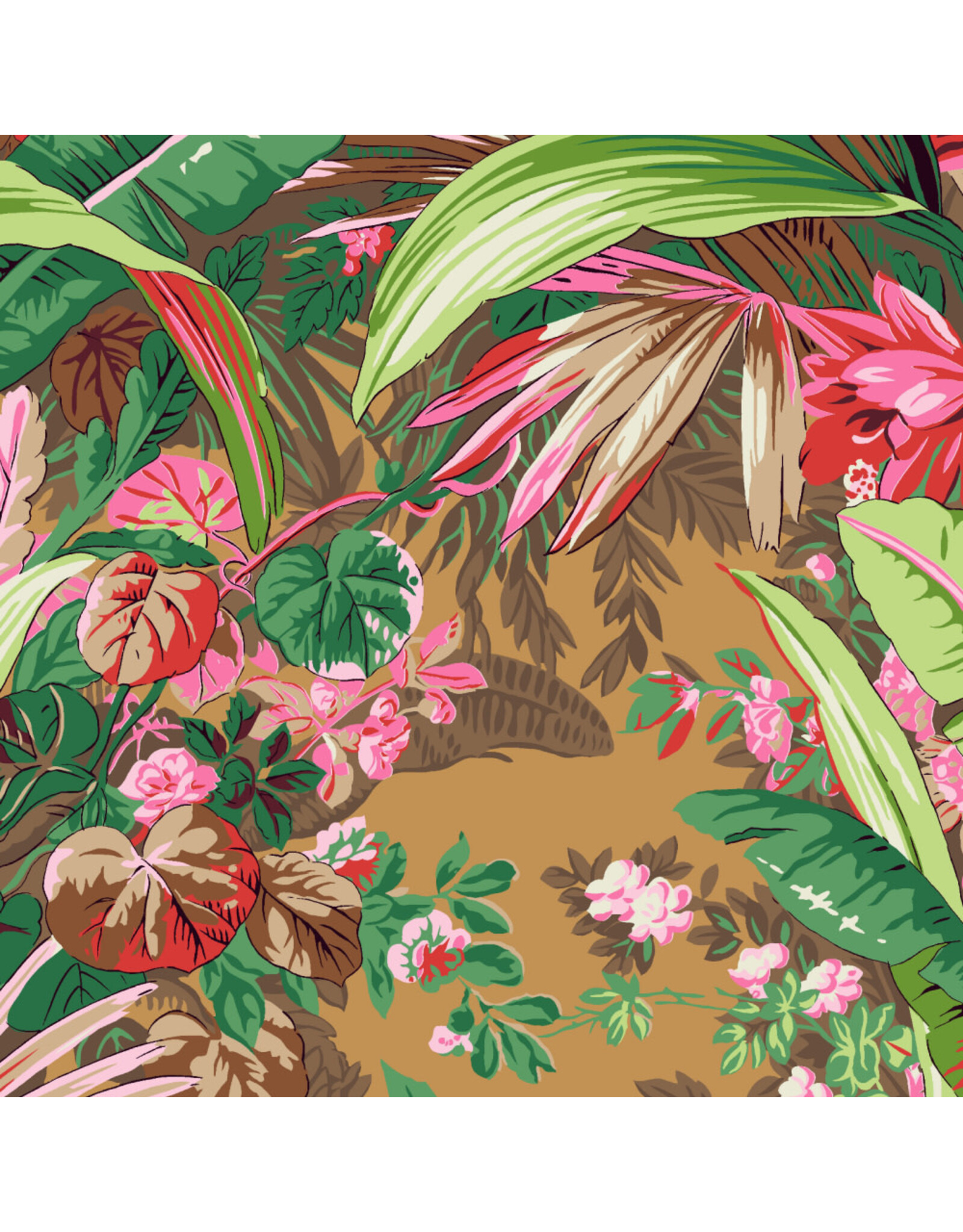 Kaffe Fassett Kaffe Collective, Jungle in Brown, Fabric Half-Yards