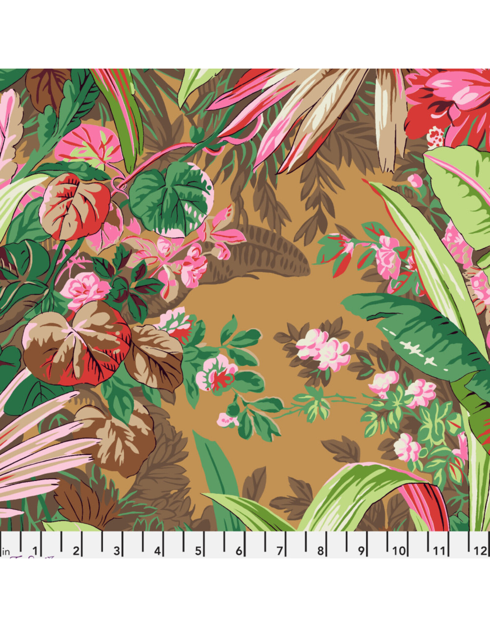 Kaffe Fassett Kaffe Collective, Jungle in Brown, Fabric Half-Yards