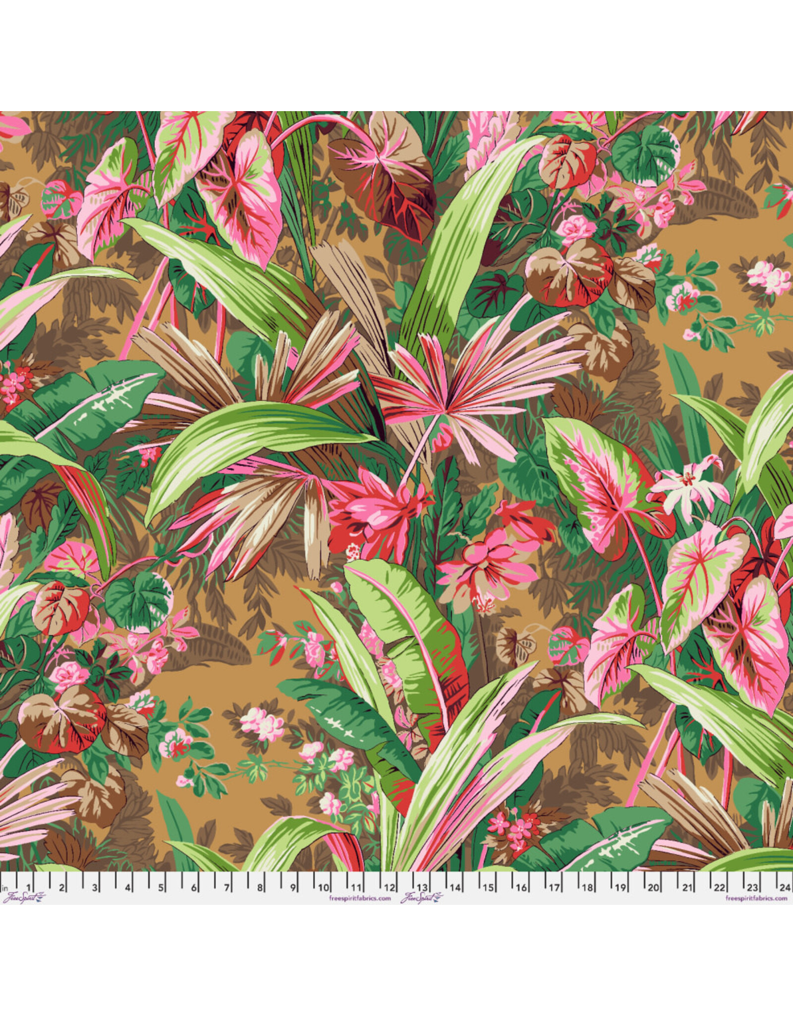 Kaffe Fassett Kaffe Collective, Jungle in Brown, Fabric Half-Yards