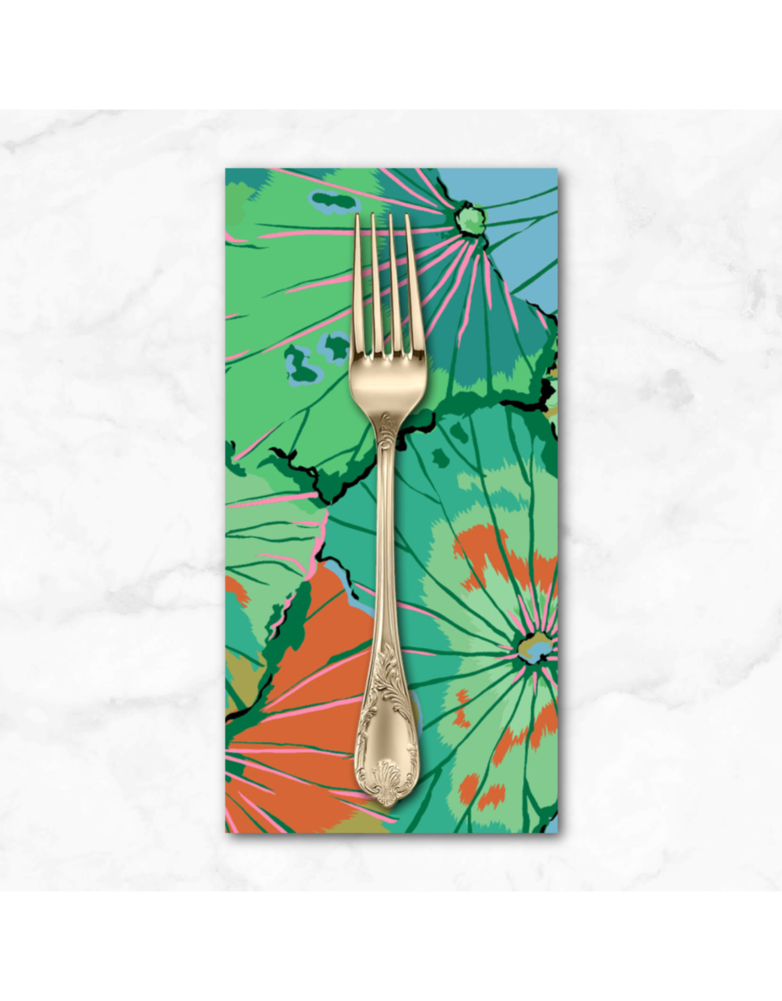 PD's Kaffe Fassett Collection Kaffe Collective, Lotus Leaf in Emerald, Dinner Napkin