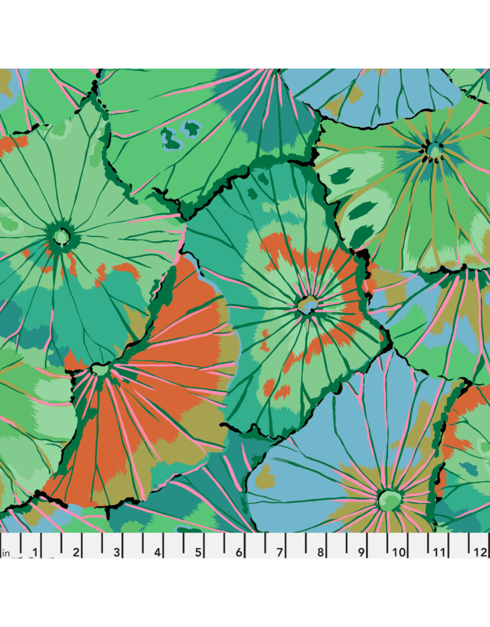 Kaffe Fassett Collective Kaffe Collective, Lotus Leaf in Emerald, Fabric Half-Yards