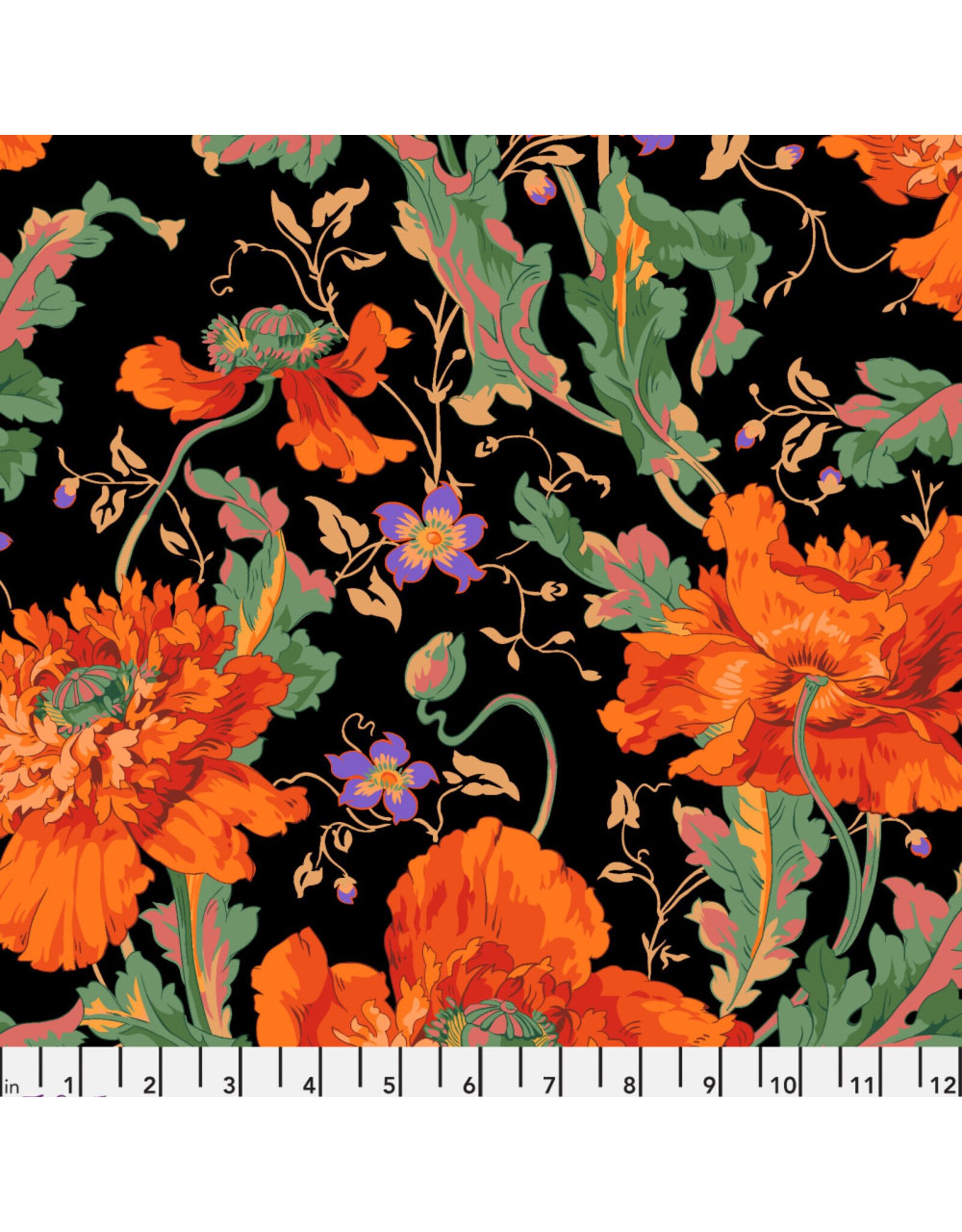 PD's Kaffe Fassett Collection Kaffe Collective, Papaver in Orange, Dinner Napkin