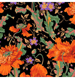 Kaffe Fassett Kaffe Collective, Papaver in Orange, Fabric Half-Yards