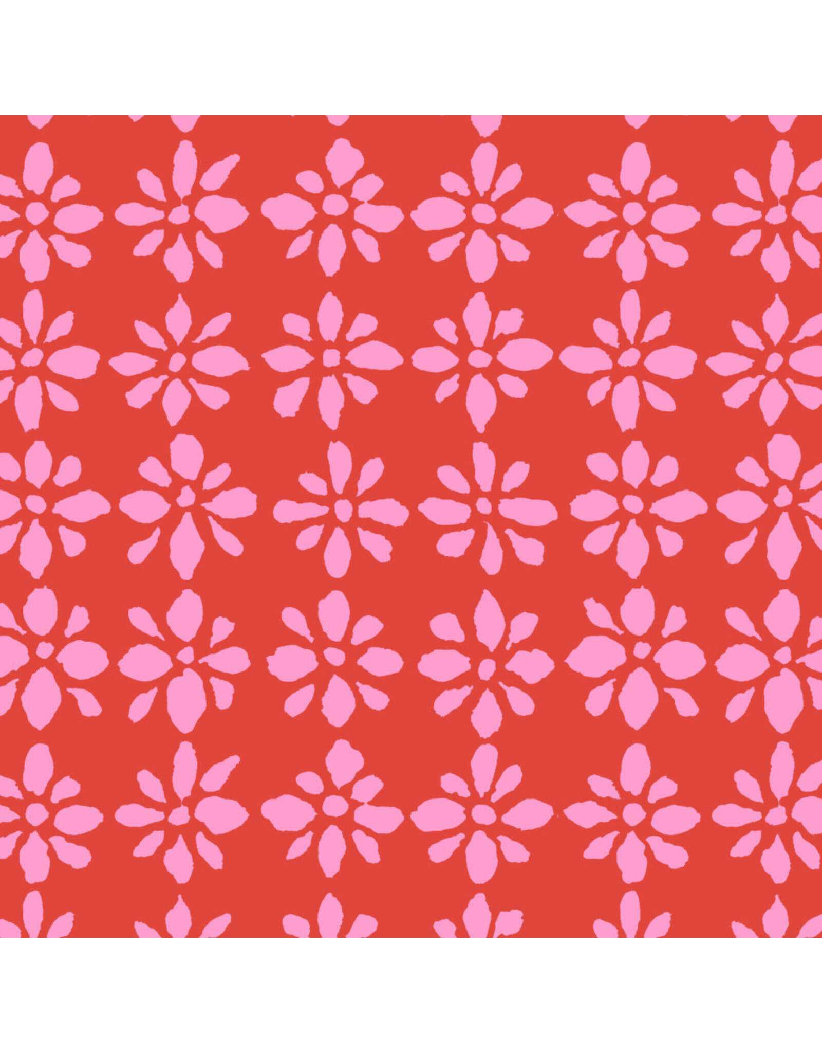 Kaffe Fassett Kaffe Collective, Snow Flower in Red, Fabric Half-Yards