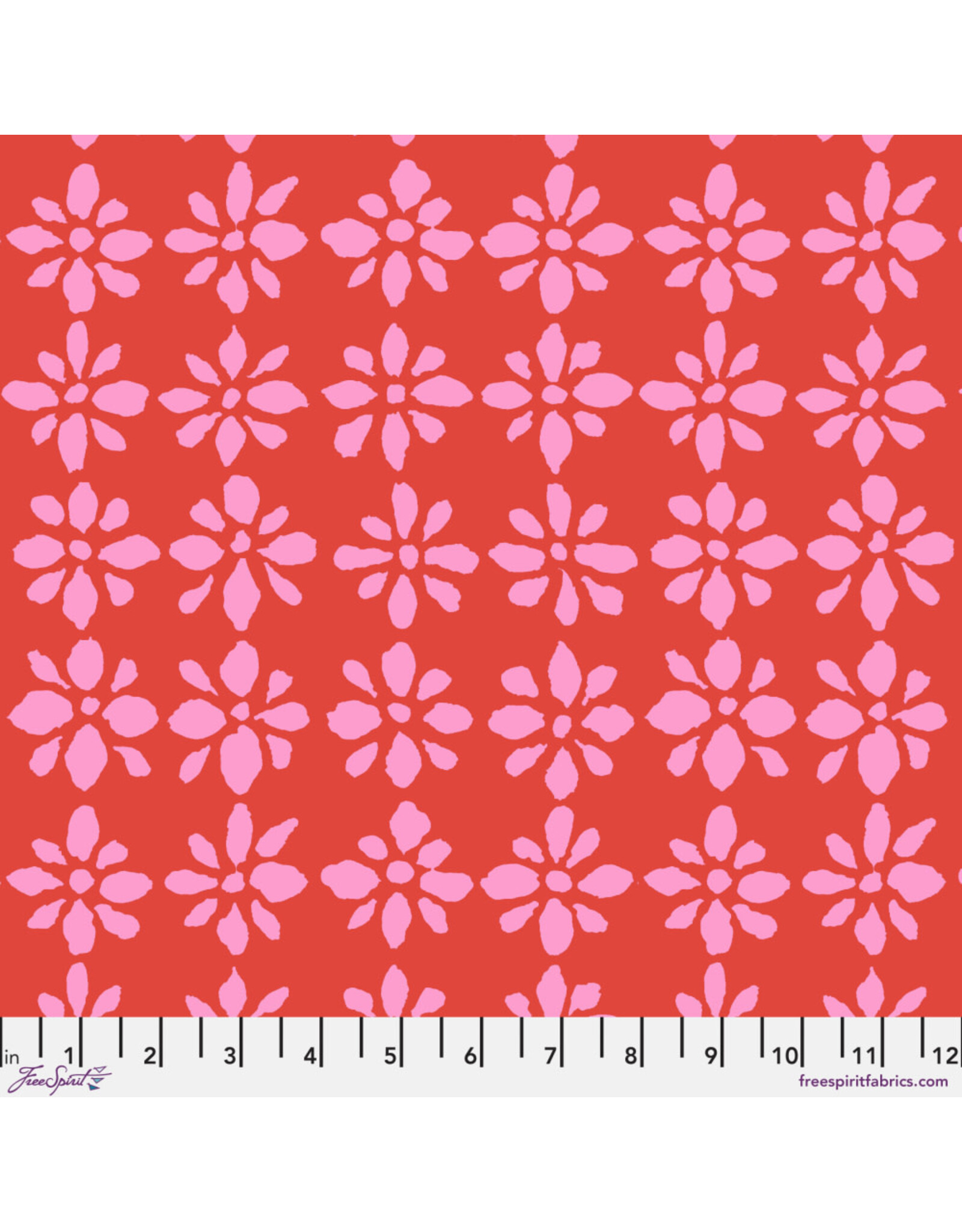 Kaffe Fassett Collective Kaffe Collective, Snow Flower in Red, Fabric Half-Yards