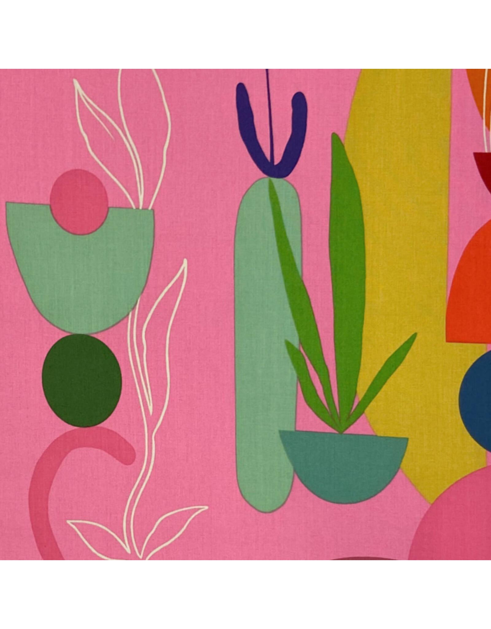 Alexander Henry Fabrics Folklorico, Modern Mexicana in Pink, Fabric Half-Yards